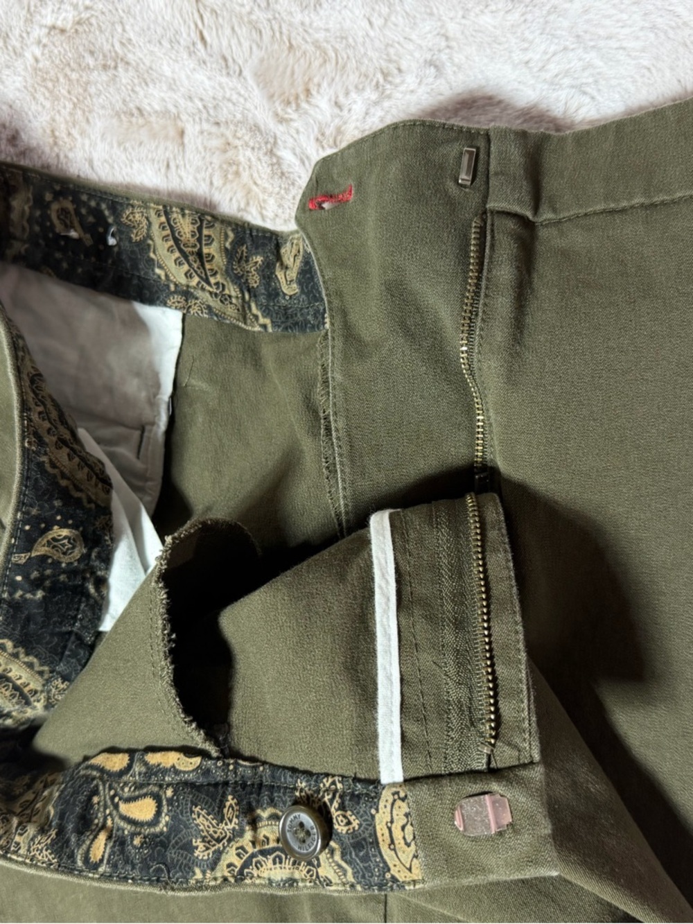 Women’s Tommy Hilfiger Olive Green Boot-Leg Pants w/stretch 18 - Picture 8 of 11